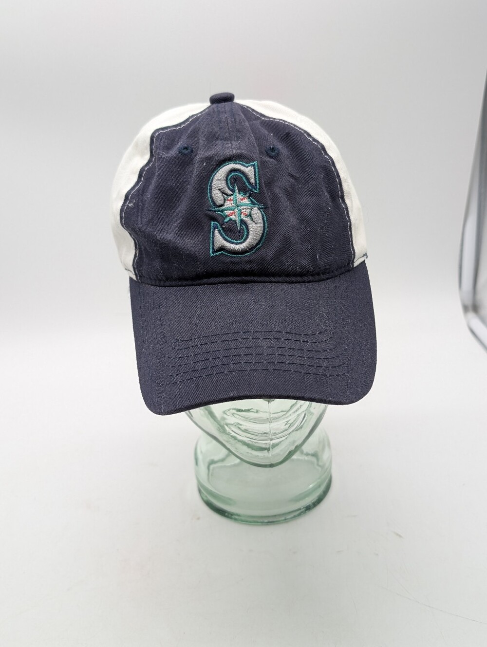 Rare Seattle Mariners Mormon Night Snapback Hat Two-Tone Navy White Melonwear